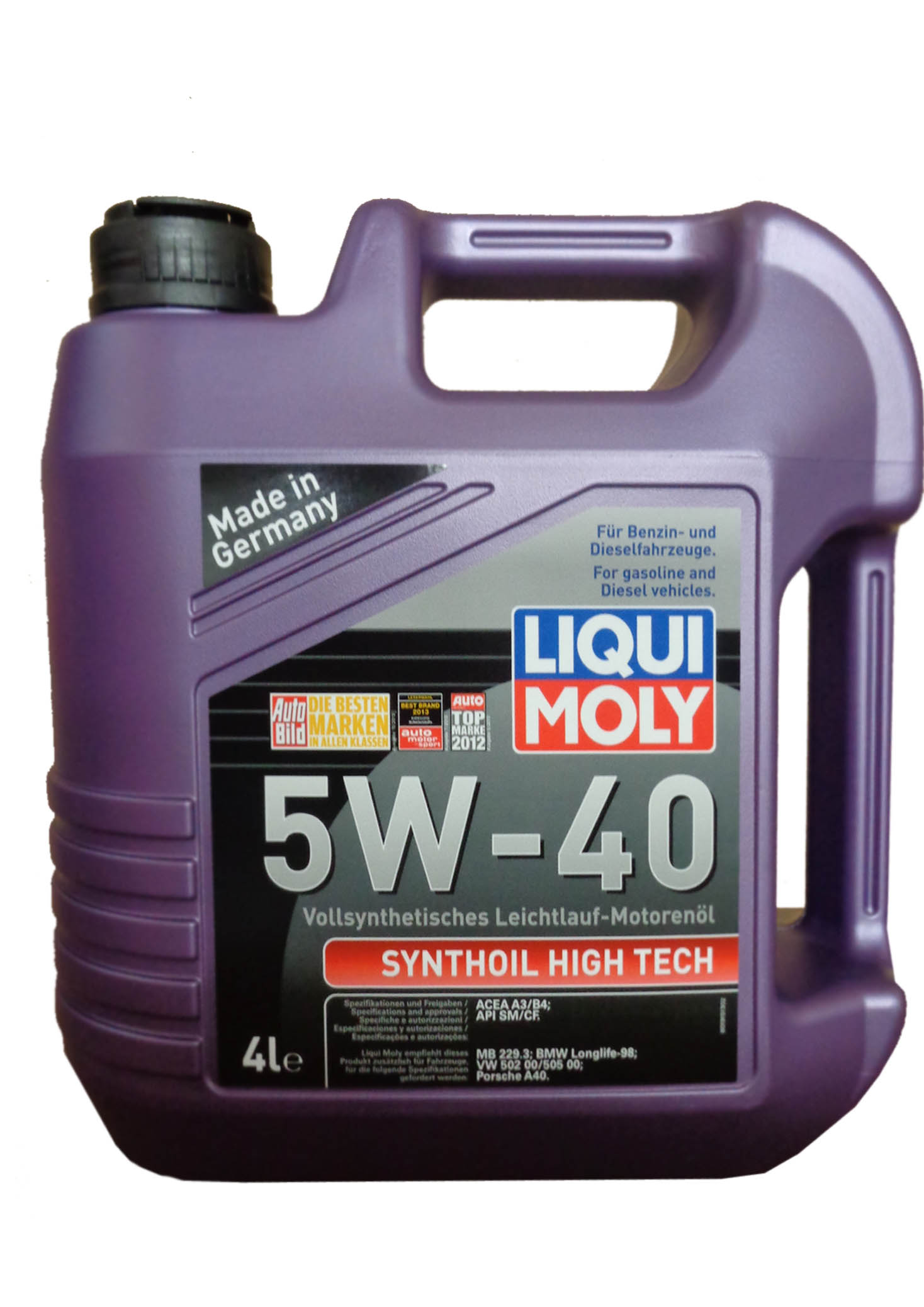 Liqui Moly  Synthoil High Tech  5W-40 SM/CF A3/B4 синтетика  (4л) 1915 Акция