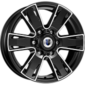 17x7  6x139,7 ET38 d.67,1  КиК  Севенна алмаз чёрный