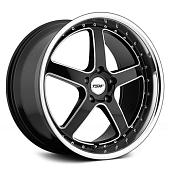 18x8  5x120 ET35 d.76  TSW  Carthage Gloss Black Mirror Lip Milled Spokes