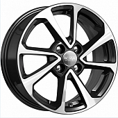 15x6  4x100 ET48 d.54,1  K&K  КС861 алмаз черный