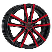 17x7  5x114,3 ET40 d.76  MAK  Milano Black and Red
